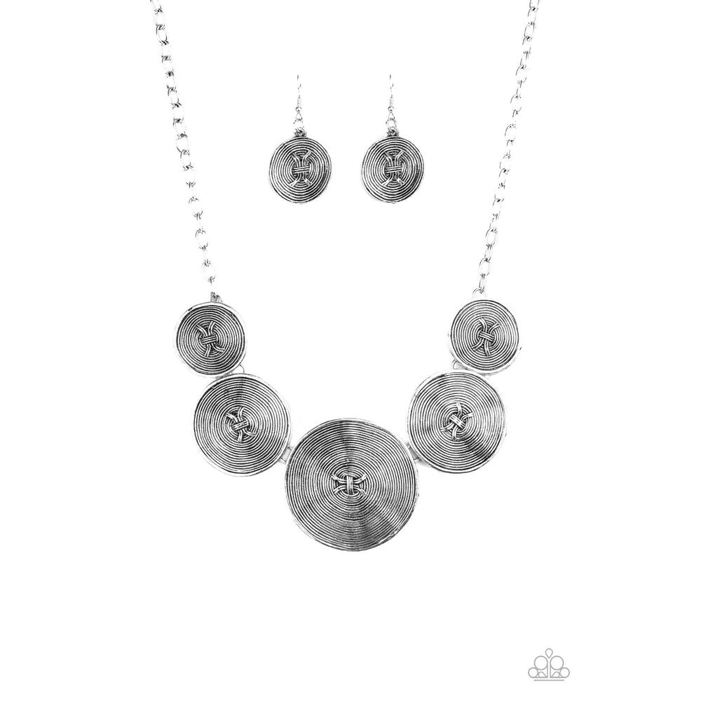 Deserves A Medal - Silver Necklace - Paparazzi - Dare2bdazzlin N Jewelry