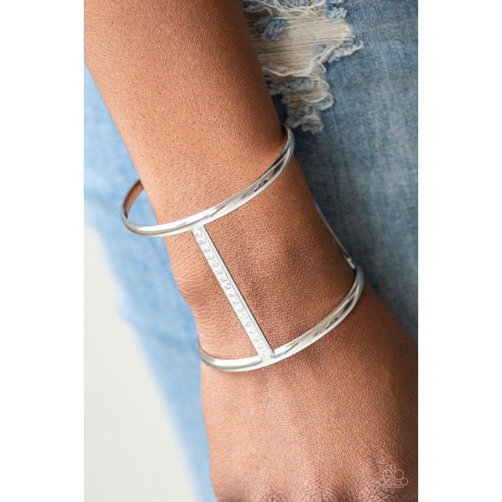 Diamond Deity White Bracelet - Paparazzi - Dare2bdazzlin N Jewelry
