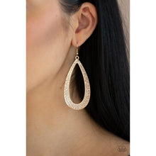 Load image into Gallery viewer, Diamond Distraction - Gold Earrings - Paparazzi - Dare2bdazzlin N Jewelry
