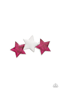 Dont Get Me STAR-ted!- Pink Hair Clip - Paparazzi - Dare2bdazzlin N Jewelry