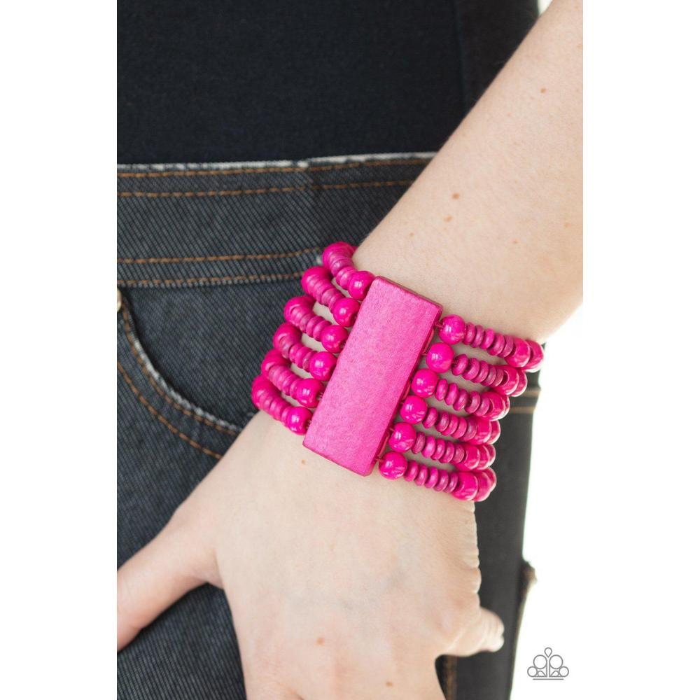Dont Stop BELIZE-ing - Pink Bracelet - Paparazzi - Dare2bdazzlin N Jewelry