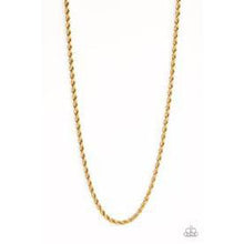 Load image into Gallery viewer, Double Dribble Gold Necklace - Paparazzi - Dare2bdazzlin N Jewelry
