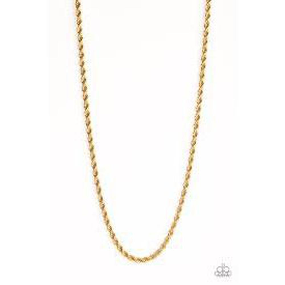 Double Dribble Gold Necklace - Paparazzi - Dare2bdazzlin N Jewelry