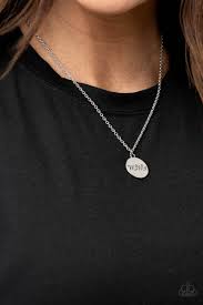 The Cool Mom Silver Necklace - Paparazzi - Dare2bdazzlin N Jewelry