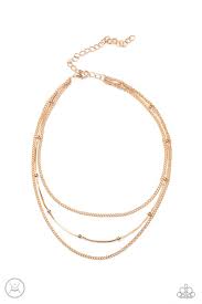 Subtly Stunning Gold Choker - Paparazzi - Dare2bdazzlin N Jewelry