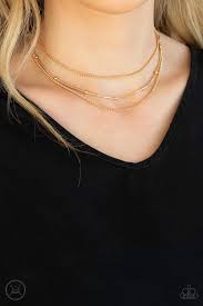 Subtly Stunning Gold Choker - Paparazzi - Dare2bdazzlin N Jewelry