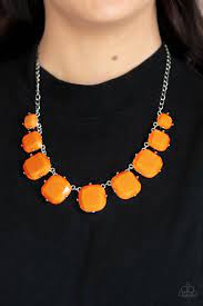 Prismatic Prima Donna Orange Necklace - Paparazzi - Dare2bdazzlin N Jewelry