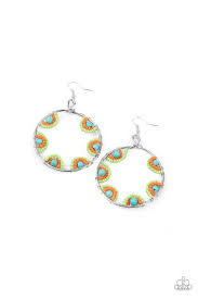 Off The Rim Multi Earring - Paparazzi - Dare2bdazzlin N Jewelry