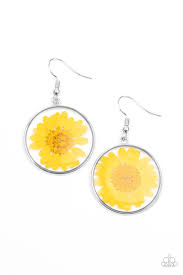 Forever Florals Yellow Earring - Paparazzi - Dare2bdazzlin N Jewelry