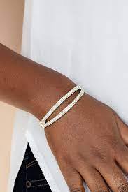 A Show of FIERCE White Bracelet - Paparazzi - Dare2bdazzlin N Jewelry