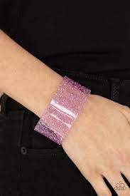 Snap, Crackle, Pop Purple Bracelet - Paparazzi - Dare2bdazzlin N Jewelry