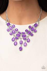 Serene Gleam Purple Necklace - Paparazzi - Dare2bdazzlin N Jewelry