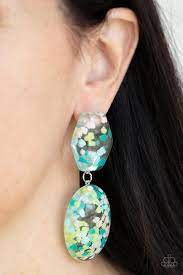 Flaky Fashion Multi Post Earring - Paparazzi - Dare2bdazzlin N Jewelry