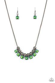Graciously Audacious Green Necklace - Paparazzi - Dare2bdazzlin N Jewelry