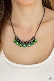 Graciously Audacious Green Necklace - Paparazzi - Dare2bdazzlin N Jewelry