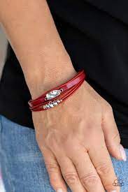 Tahoe Tourist Red Bracelet - Paparazzi - Dare2bdazzlin N Jewelry