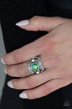 Load image into Gallery viewer, The GLEAMING Tower Green Ring - Paparazzi - Dare2bdazzlin N Jewelry
