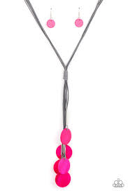 Tidal Tassels Pink Necklace - Paparazzi - Dare2bdazzlin N Jewelry
