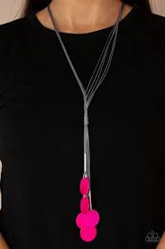 Tidal Tassels Pink Necklace - Paparazzi - Dare2bdazzlin N Jewelry