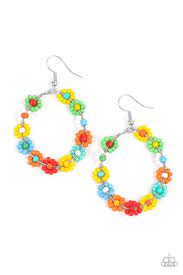 Festively Flower Child Multi Earring - Paparazzi - Dare2bdazzlin N Jewelry