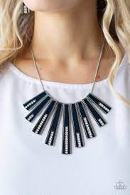 FAN-tastically Deco Blue Necklace - Paparazzi - Dare2bdazzlin N Jewelry