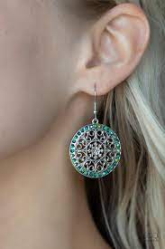 Bollywood Ballroom - Green Earring - Paparazzi - Dare2bdazzlin N Jewelry