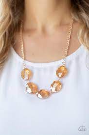 Cosmic Closeup Gold Necklace - Paparazzi - Dare2bdazzlin N Jewelry