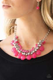 Trending Tropicana Pink Necklace - Paparazzi - Dare2bdazzlin N Jewelry