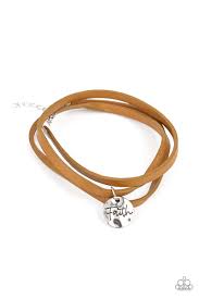 Wonderfully Worded Brown Bracelet - Paparazzi - Dare2bdazzlin N Jewelry