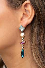 Rock Candy Elegance Multi Post Earring - Paparazzi - Dare2bdazzlin N Jewelry