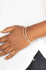 Delicate Dazzle Gold Bracelet - Paparazzi - Dare2bdazzlin N Jewelry