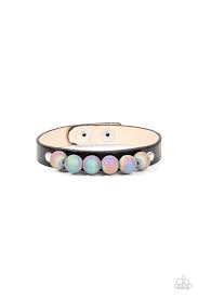 Saturn Safari Black Urban Bracelet - Paparazzi - Dare2bdazzlin N Jewelry