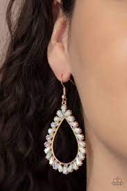 Stay Sharp Gold Earring - Paparazzi - Dare2bdazzlin N Jewelry