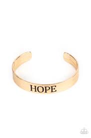 Hope Makes The World Go Round Gold Bracelet - Paparazzi - Dare2bdazzlin N Jewelry