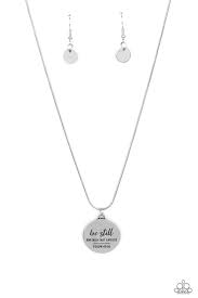 Be Still Silver Necklace - Paparazzi - Dare2bdazzlin N Jewelry