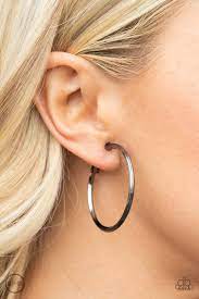 City Classic Black Clip On Earring - Paparazzi - Dare2bdazzlin N Jewelry