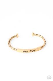 Keep Calm and Believe Gold Bracelet - Paparazzi - Dare2bdazzlin N Jewelry
