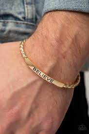 Keep Calm and Believe Gold Bracelet - Paparazzi - Dare2bdazzlin N Jewelry