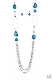 Pleasant Promenade Blue Necklace - Paparazzi - Dare2bdazzlin N Jewelry