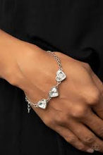 Load image into Gallery viewer, Little Heartbreaker White Bracelet - Paparazzi - Dare2bdazzlin N Jewelry
