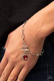 Till DAZZLE Do Us Part Red Bracelet - Paparazzi - Dare2bdazzlin N Jewelry