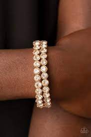 Megawatt Majesty Gold Bracelet - Paparazzi - Dare2bdazzlin N Jewelry