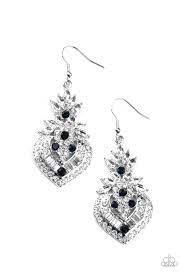 Royal Hustle Blue Earring - Paparazzi - Dare2bdazzlin N Jewelry