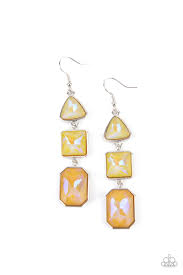 Cosmic Culture Yellow Earring - Paparazzi - Dare2bdazzlin N Jewelry