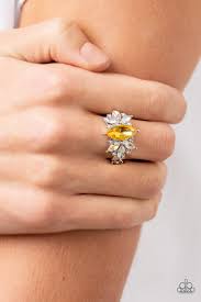 Luxury Luster Yellow Ring - Paparazzi - Dare2bdazzlin N Jewelry