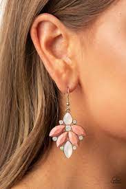 Fantasy Flair Pink Earring - Paparazzi - Dare2bdazzlin N Jewelry