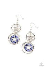 Load image into Gallery viewer, Liberty and SPARKLE for All Blue Earring - Paparazzi - Dare2bdazzlin N Jewelry

