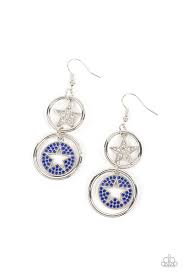 Liberty and SPARKLE for All Blue Earring - Paparazzi - Dare2bdazzlin N Jewelry