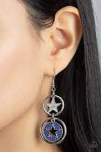 Load image into Gallery viewer, Liberty and SPARKLE for All Blue Earring - Paparazzi - Dare2bdazzlin N Jewelry
