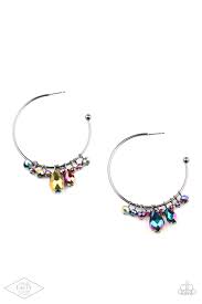 Dazzling Downpour - Multi Earring - Paparazzi - Dare2bdazzlin N Jewelry